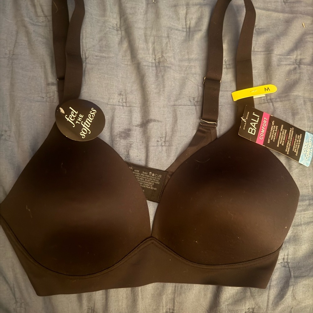 Bali Black Full-Coverage Bra with Smooth Support